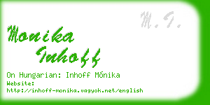 monika inhoff business card