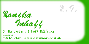 monika inhoff business card